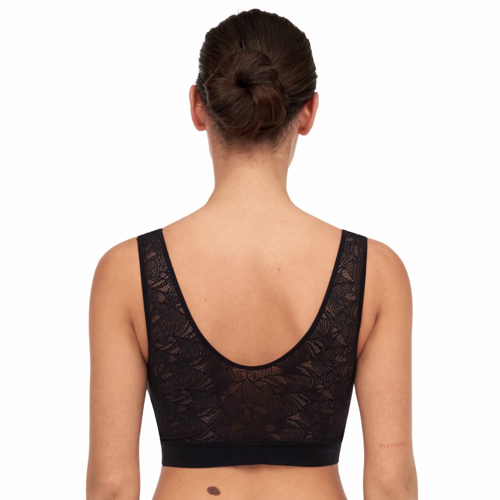 【Chantelle Lab】蕾絲V領無痕內衣>XS-XXL>黑色(11G10_011)【Soft Stretch】_1