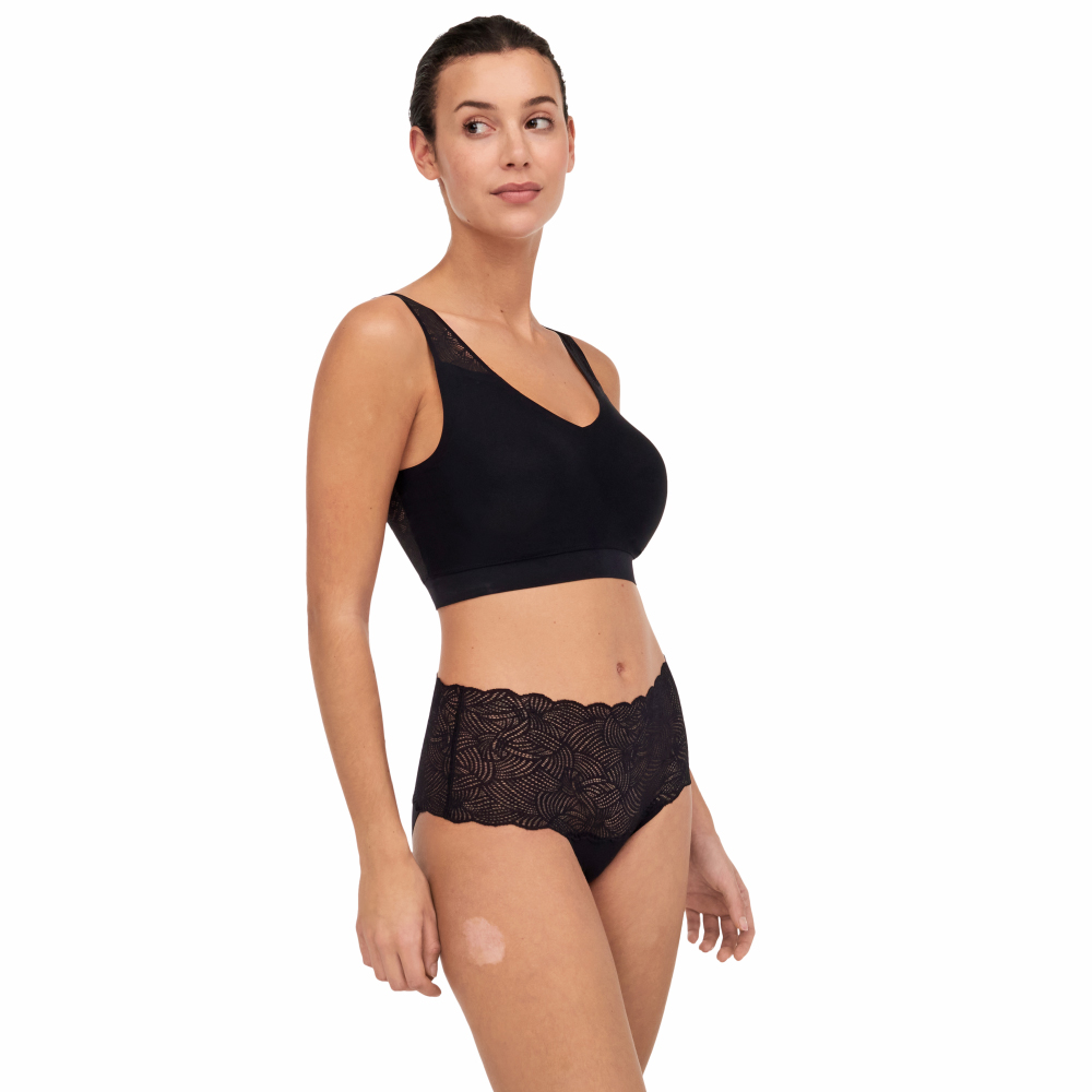 【Chantelle Lab】蕾絲V領無痕內衣>XS-XXL>黑色(11G10_011)【Soft Stretch】_2