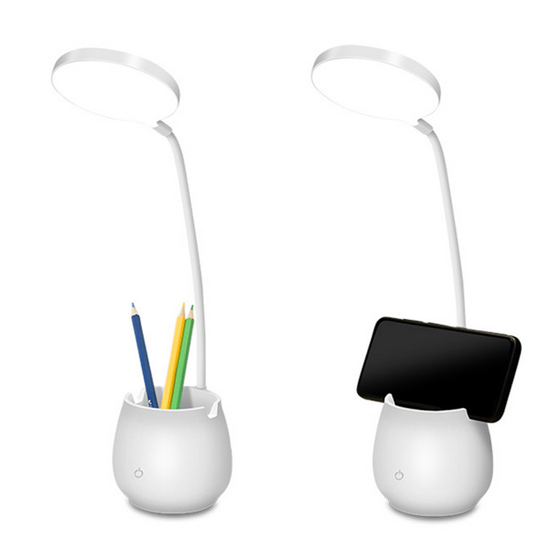 LED多功能筆筒護眼檯燈 LED筆筒燈（插電款）｜三種色溫、文具收納_1