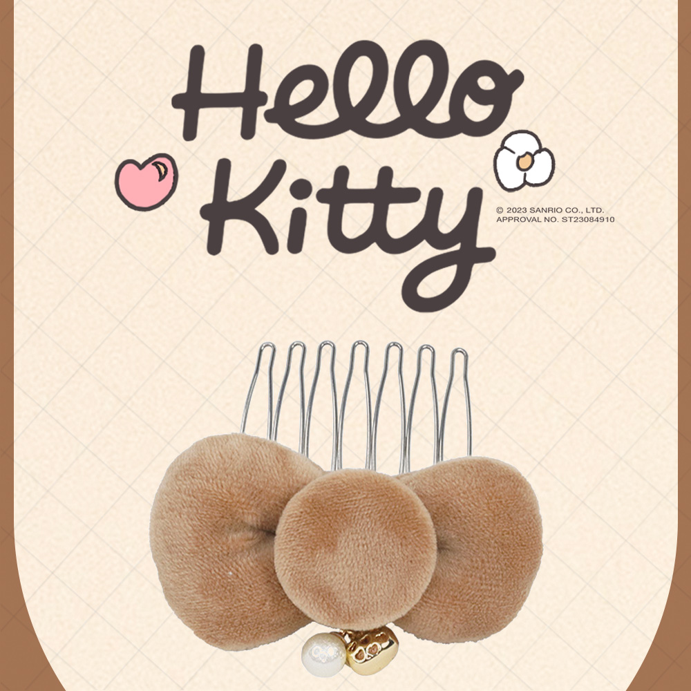[Hello Kitty聯名款] CC20236 環遊世界短髮叉(英格蘭泰迪熊棕)_0