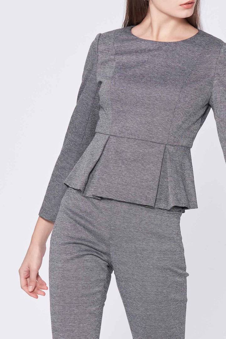 SST&C #Online Exclusive  Women'S Gray Round Neck Waist Pleated Top | 7662010003  (Outlet)_6