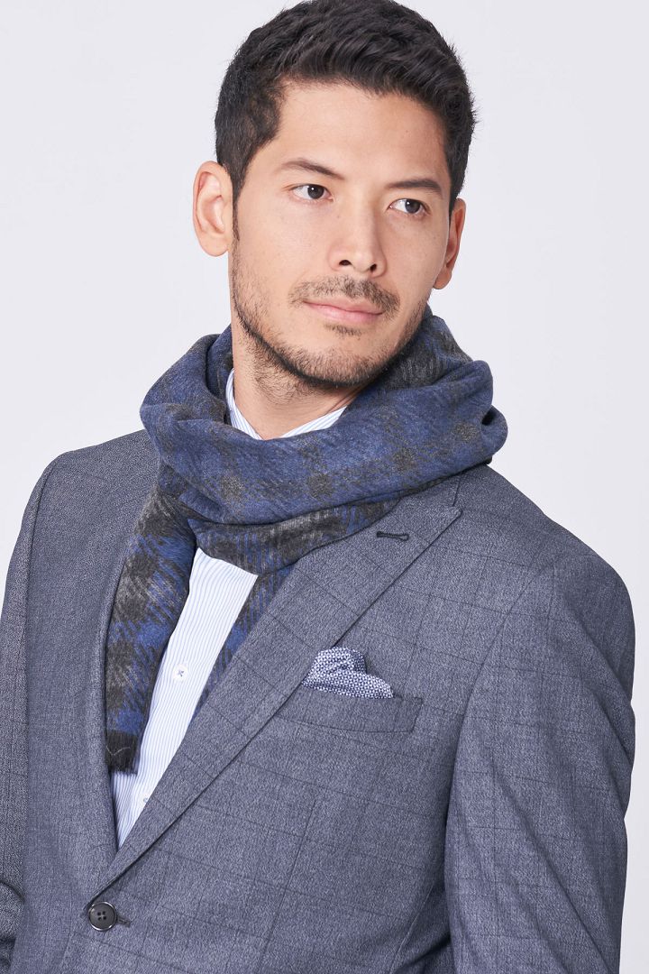 SST&C Gray Windowpane Slim Fit Suit Jacket | 0112011004  (Outlet)_1