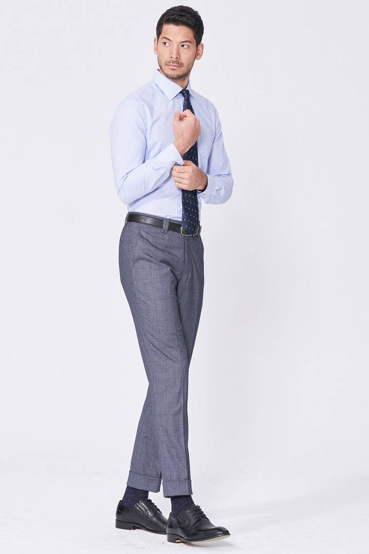 SST&C Houndstooth Blue Shirt | 0312011010  (Outlet)_3