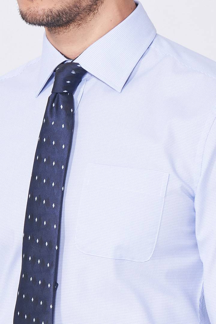 SST&C Houndstooth Blue Shirt | 0312011010  (Outlet)_4