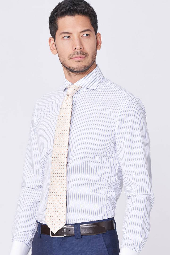 SST&C Light Blue Straight Stripe Shirt | 0312011017  (Outlet)_0