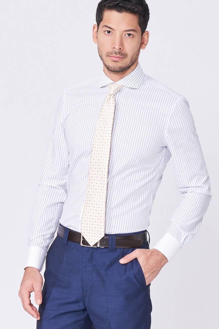 SST&C Light Blue Straight Stripe Shirt | 0312011017  (Outlet)_1