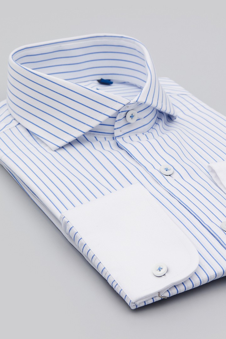 SST&C Light Blue Straight Stripe Shirt | 0312011017  (Outlet)_9