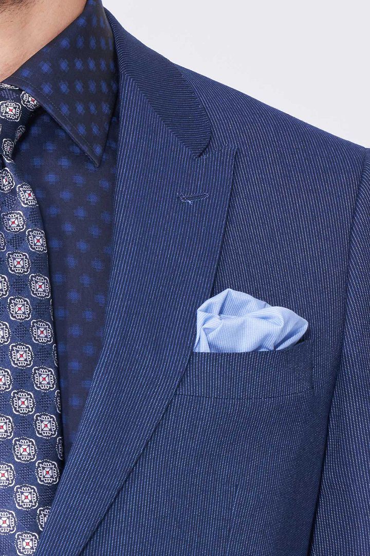 SST&C #Online Exclusive  Navy Striped Pattern Slim Fit Suit Jacket | 0112012003  (Outlet)_7