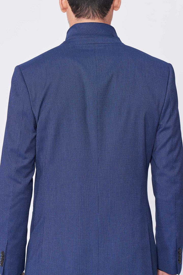 SST&C #Online Exclusive  Navy Striped Pattern Slim Fit Suit Jacket | 0112012003  (Outlet)_9