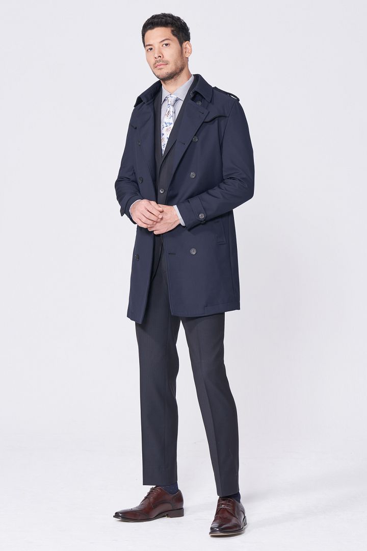 SST&C Black Dark Striped Pattern Classic Suit Trousers | 0212012002  (Outlet)_0