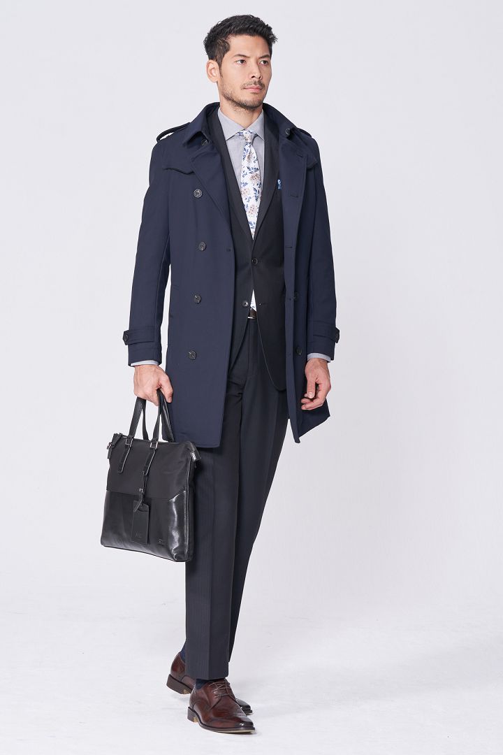 SST&C Black Dark Striped Pattern Classic Suit Trousers | 0212012002  (Outlet)_2