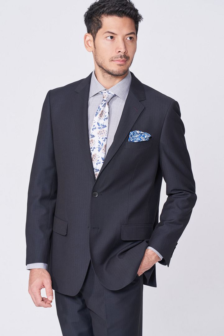 SST&C Black Dark Striped Pattern Classic Suit Trousers | 0212012002  (Outlet)_3
