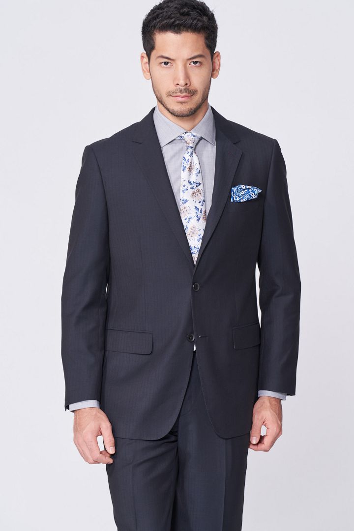 SST&C Black Dark Striped Pattern Classic Suit Trousers | 0212012002  (Outlet)_4