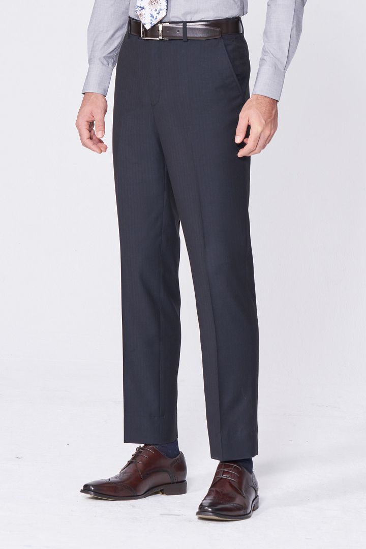 SST&C Black Dark Striped Pattern Classic Suit Trousers | 0212012002  (Outlet)_5