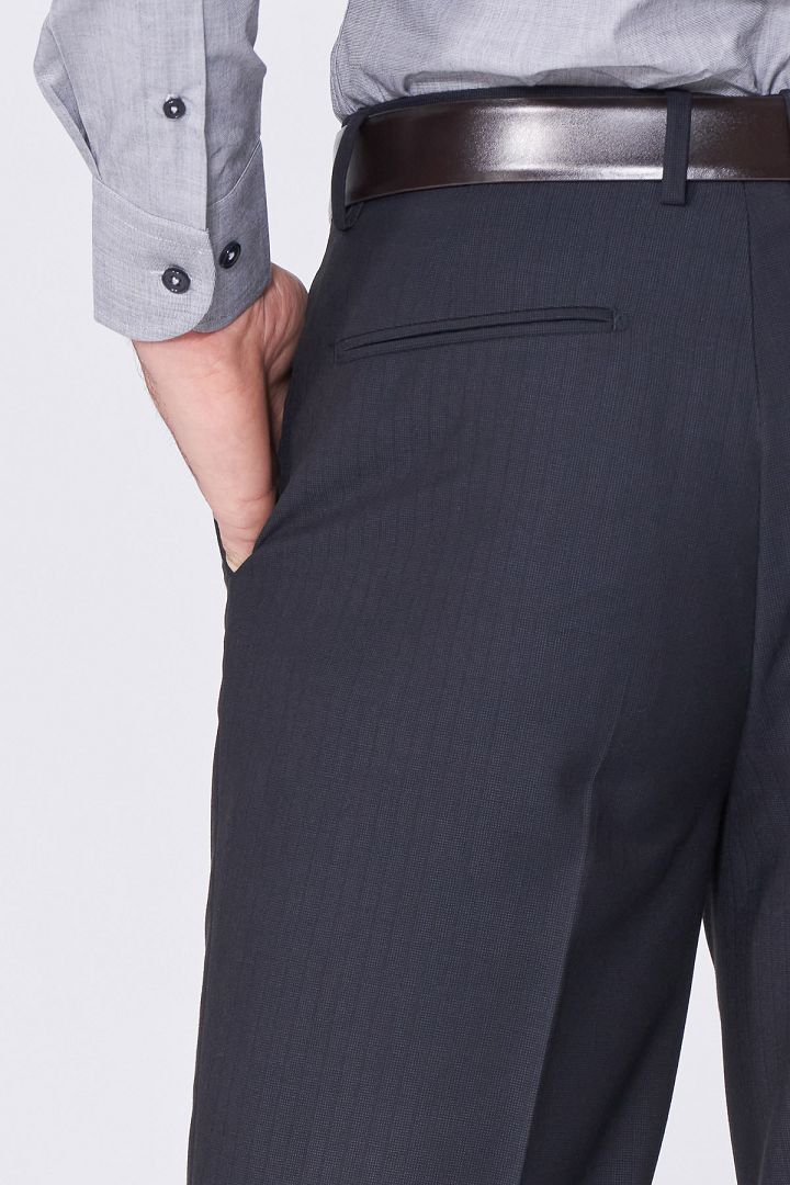 SST&C Black Dark Striped Pattern Classic Suit Trousers | 0212012002  (Outlet)_7