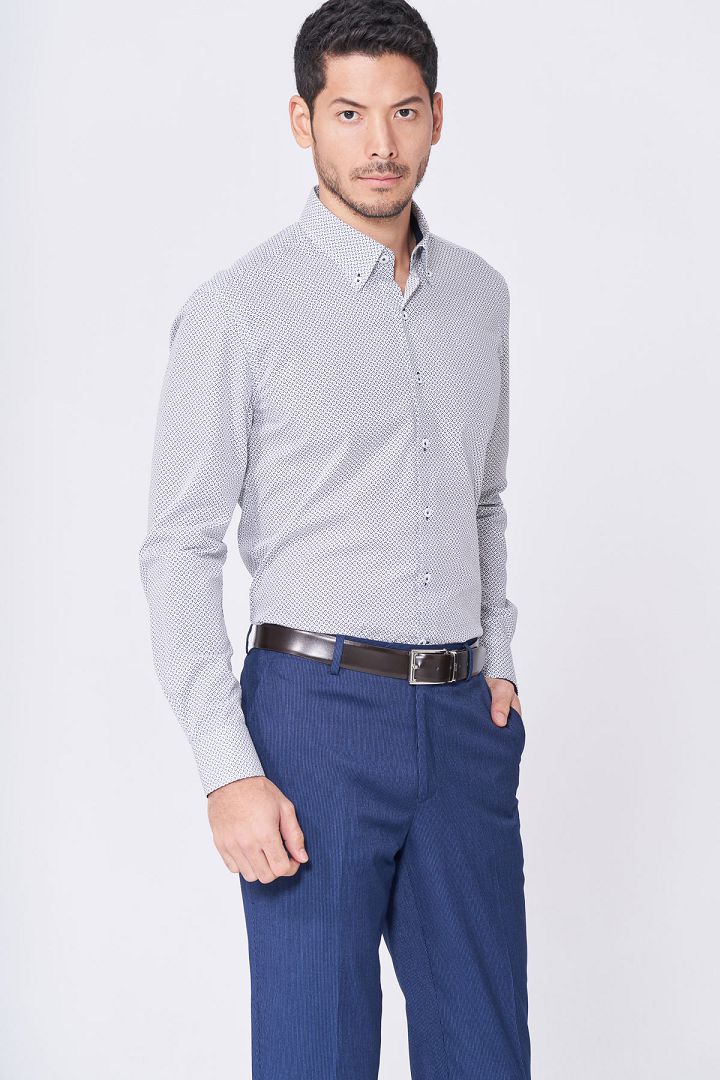 SST&C #Online Exclusive  Navy Striped Pattern Slim Fit Suit Trousers | 0212012003  (Outlet)_2