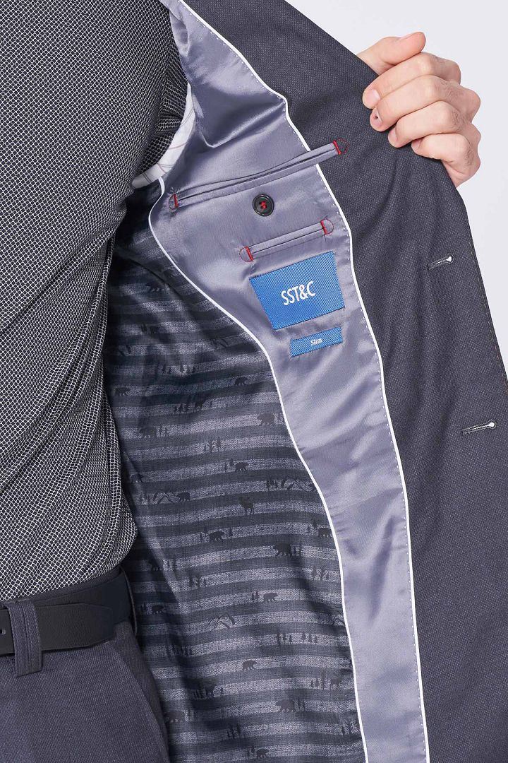 SST&C #Online Exclusive  Gray Slim Fit Suit Jacket | 0112101002  (Outlet)_8
