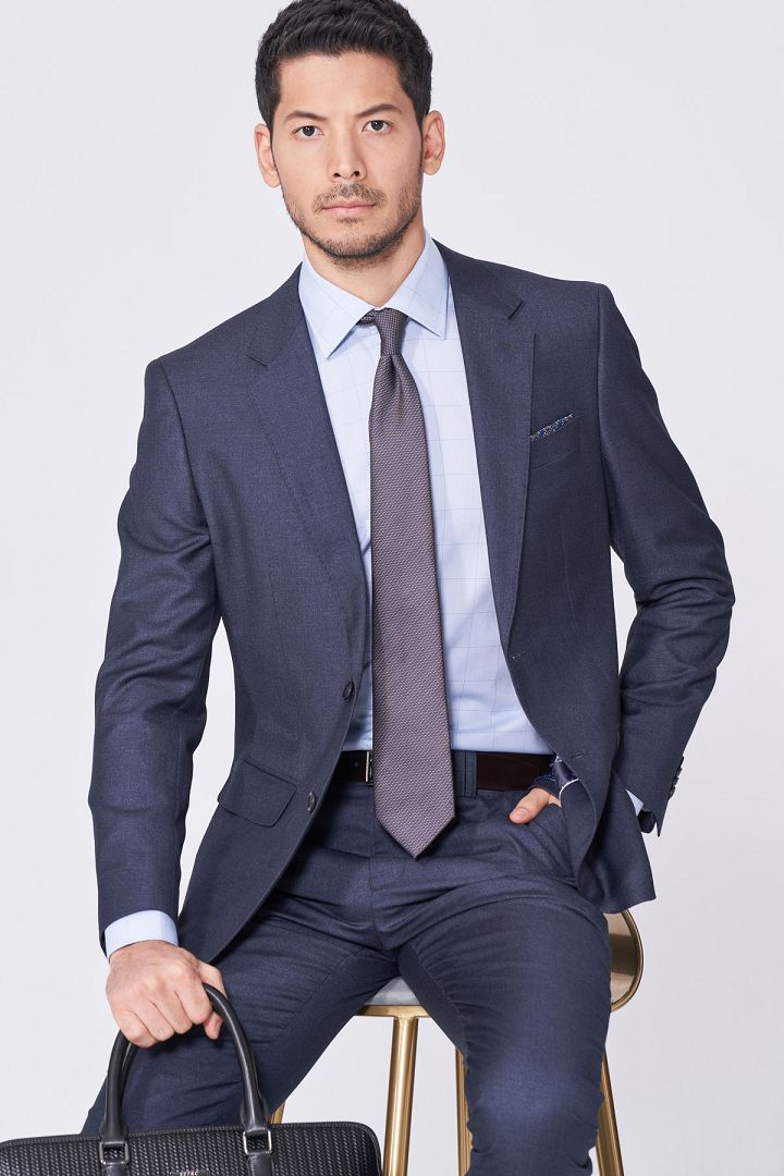 SST&C Silver Gray Slim Fit Suit Jacket | 0112101003  (Outlet)_0