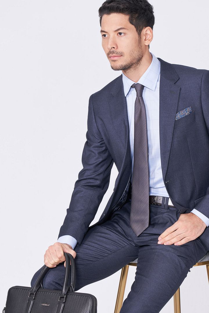 SST&C Silver Gray Slim Fit Suit Jacket | 0112101003  (Outlet)_1