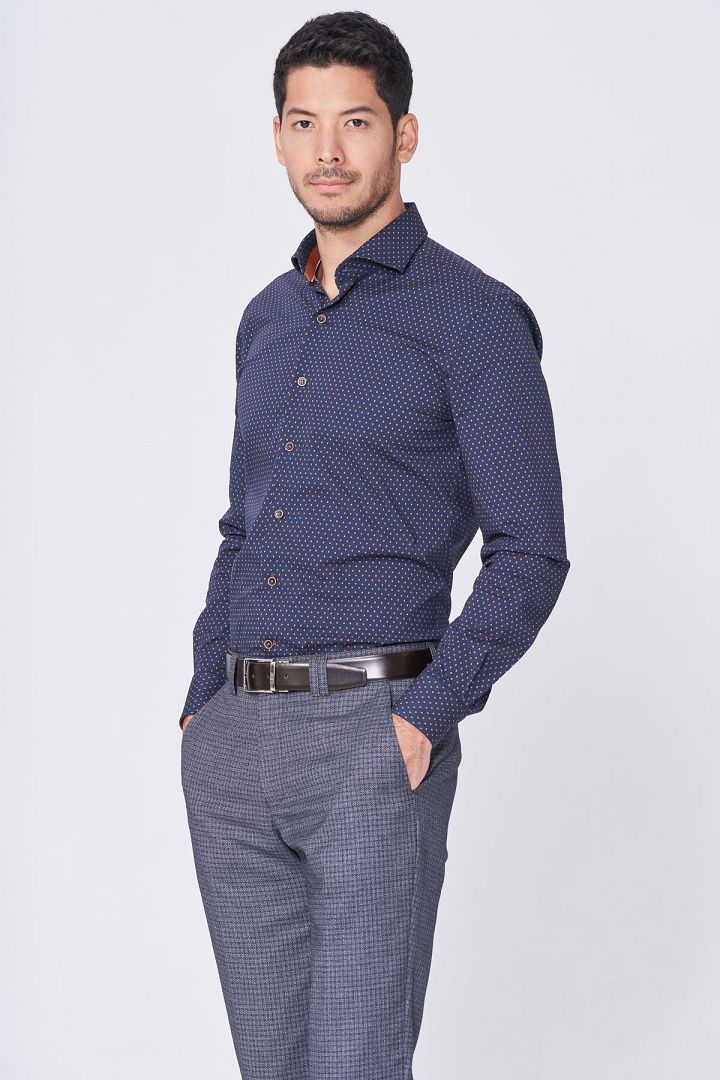 SST&C Gray Check Pattern Slim Fit Suit Trousers | 0212101004  (Outlet)_3