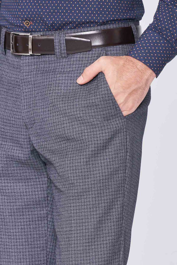 SST&C Gray Check Pattern Slim Fit Suit Trousers | 0212101004  (Outlet)_6