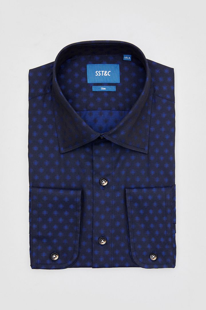 SST&C Mixed Blue Shirt | 0312012003  (Outlet)_8