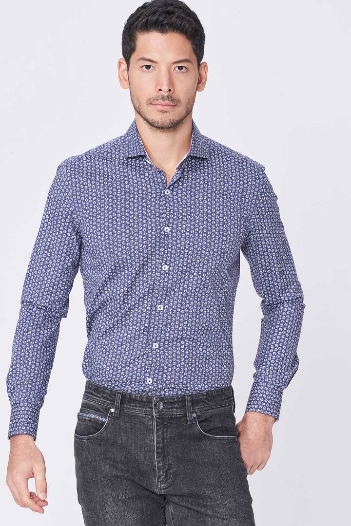 SST&C #Online Exclusive  Little White Flower Stretch Shirt | 0312012011  (Outlet)_0