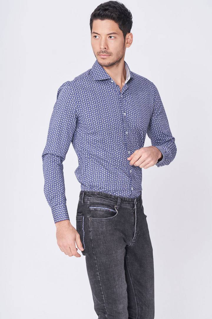SST&C #Online Exclusive  Little White Flower Stretch Shirt | 0312012011  (Outlet)_2