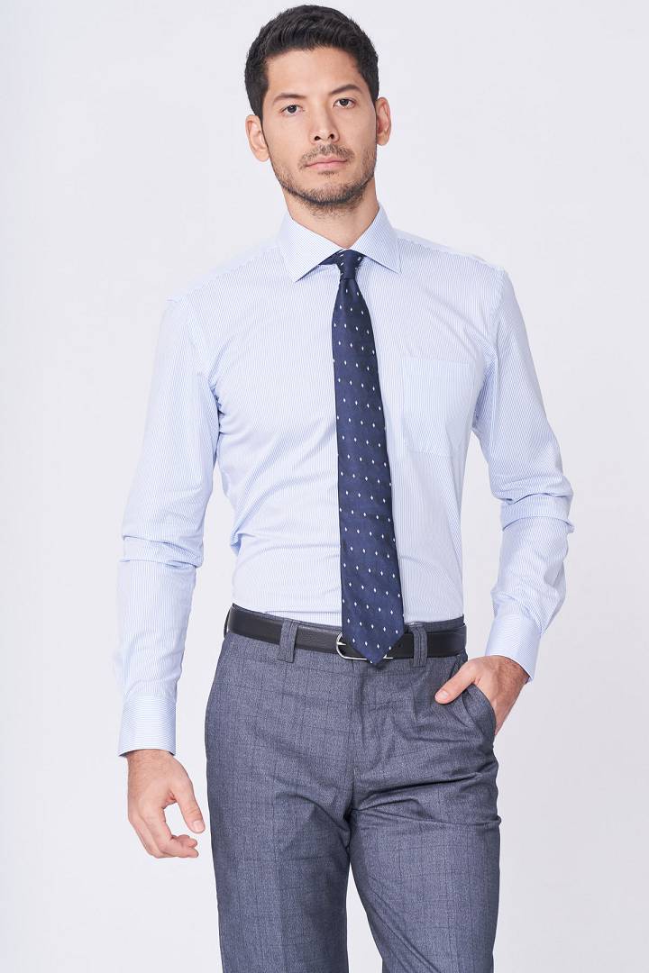 SST&C Blue Straight Stripe Shirt | 0312101006  (Outlet)_0