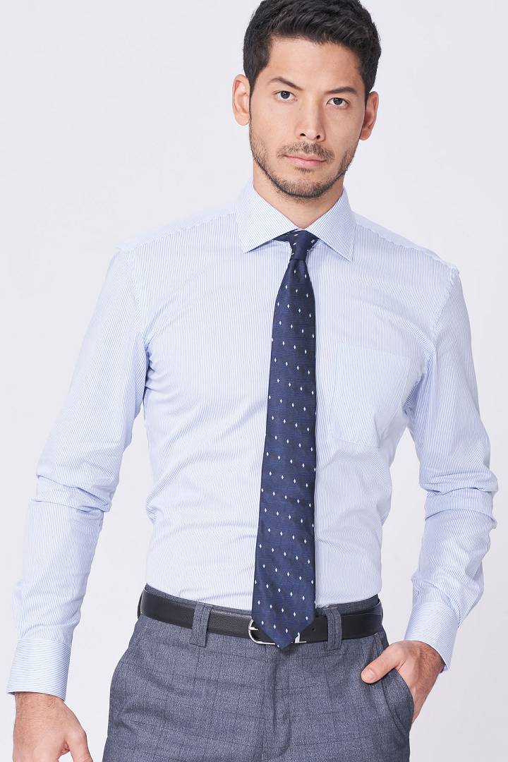 SST&C Blue Straight Stripe Shirt | 0312101006  (Outlet)_3