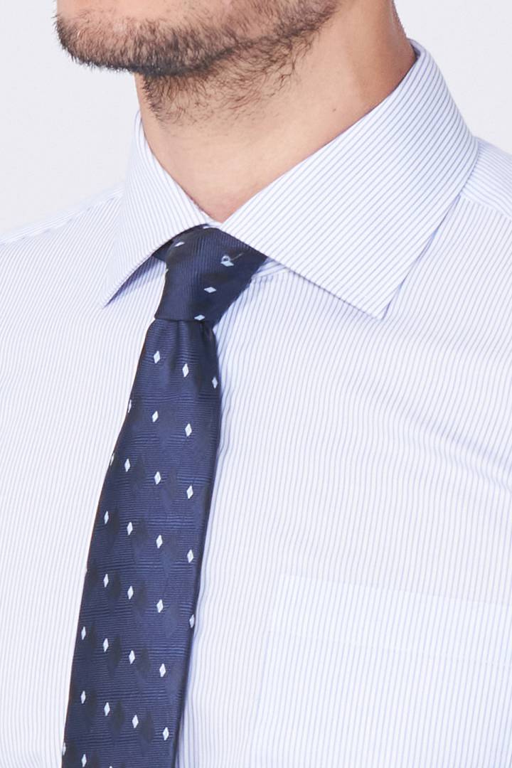 SST&C Blue Straight Stripe Shirt | 0312101006  (Outlet)_7