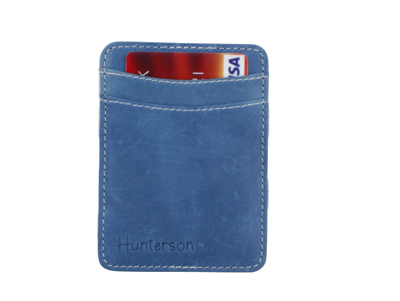 【Hunterson】雙色皮夾-天藍-白 HU-S1RFID-AH_1