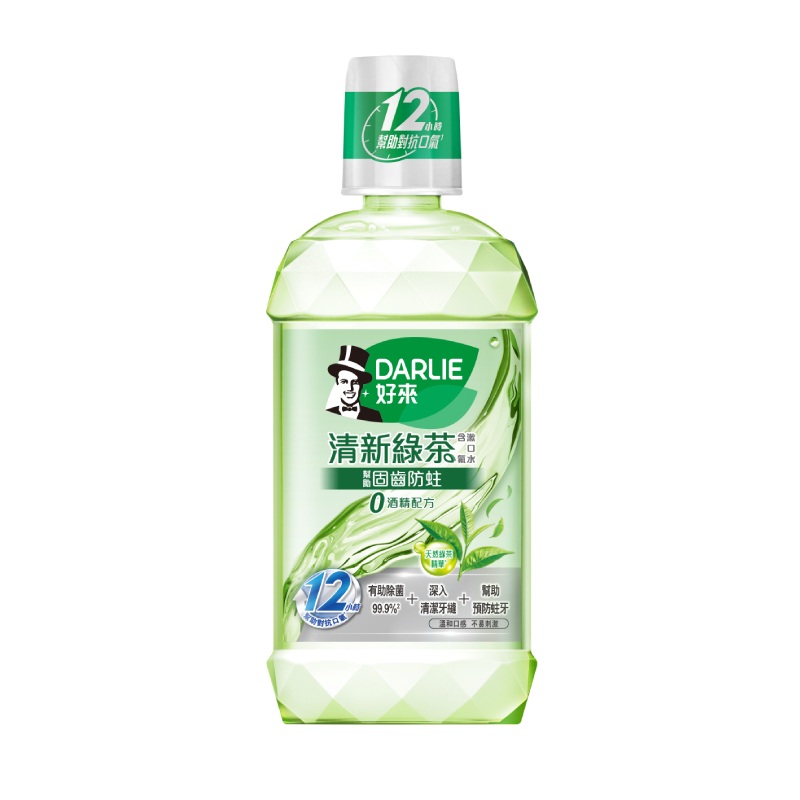 Darlie好來清新綠茶漱口水無酒精配方500ml_1
