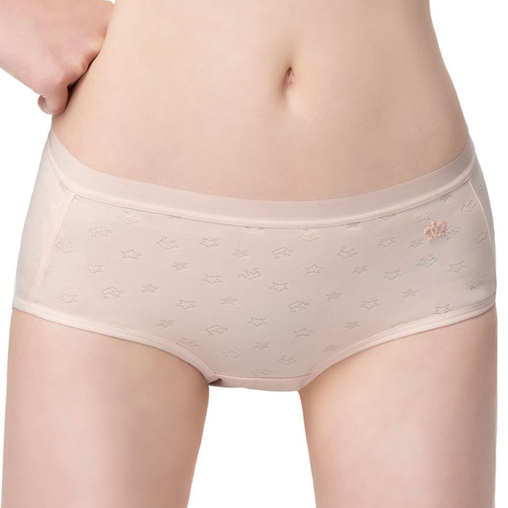 嬪婷-FTC-時尚 M-3L中低腰平口褲(皇冠粉) BB4073搭配內褲-BS5373SP