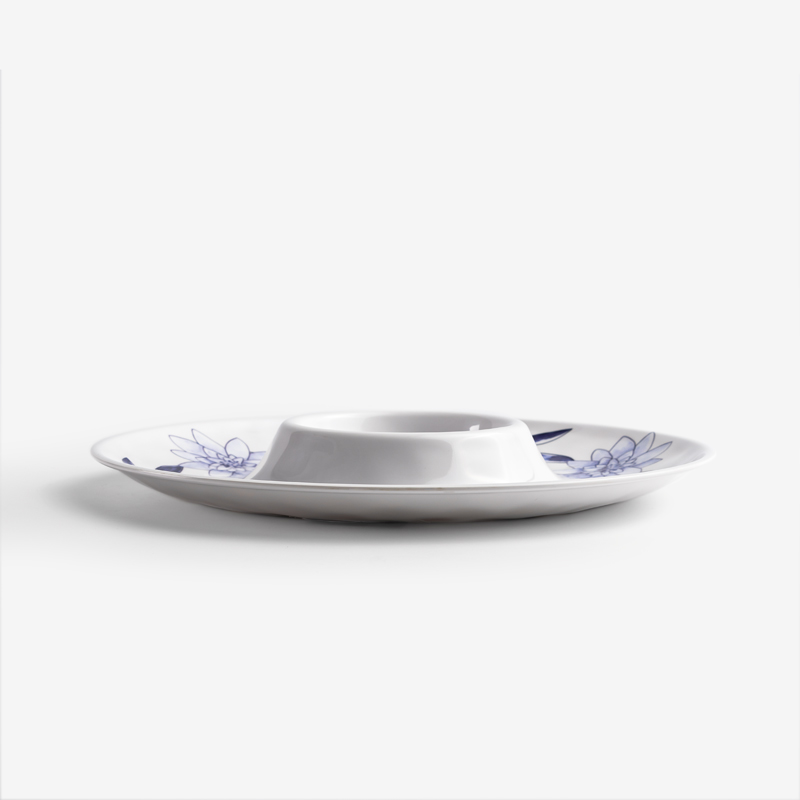 WAGA Blue and White 33cm Melamine Share Plate_2