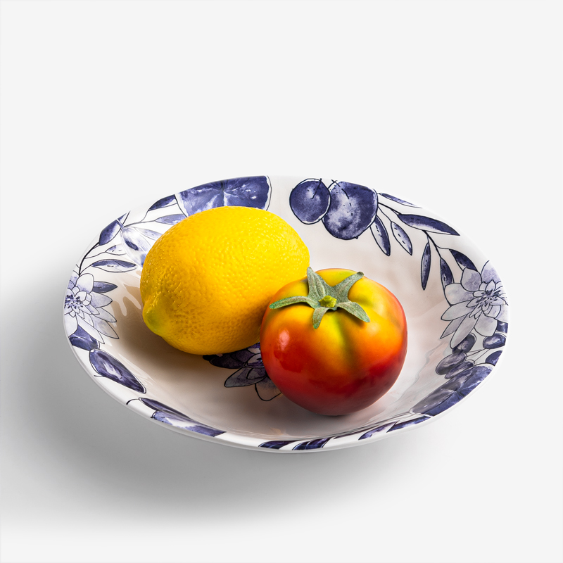 WAGA Blue and White 21cm Melamine Soup Plate_3