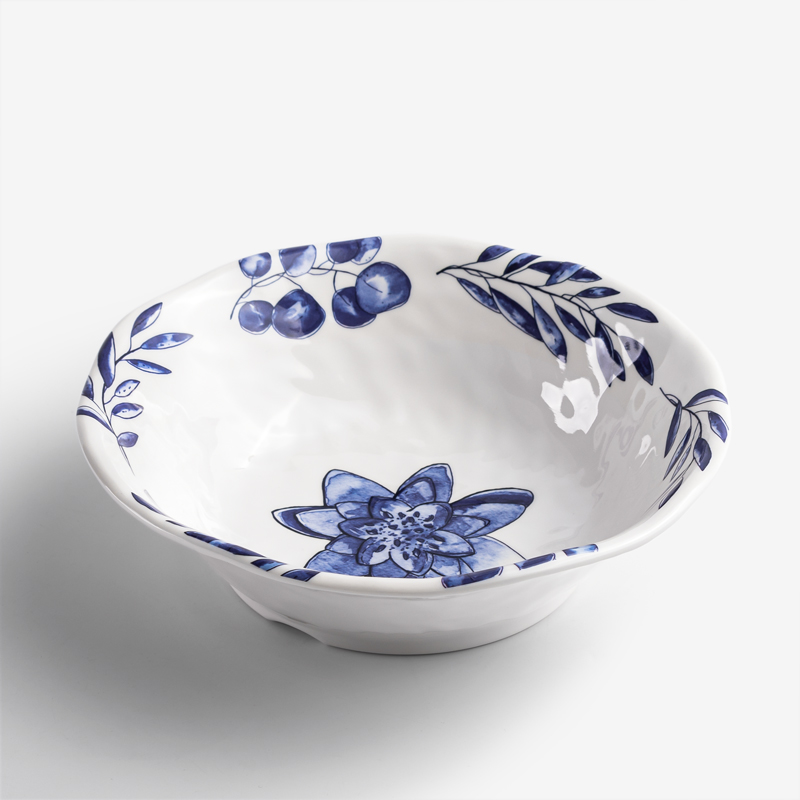 WAGA Blue and White 20cm Melamine Soup Bowl_0