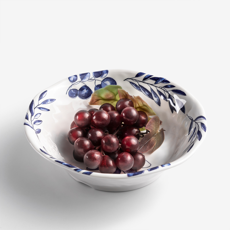 WAGA Blue and White 20cm Melamine Soup Bowl_4
