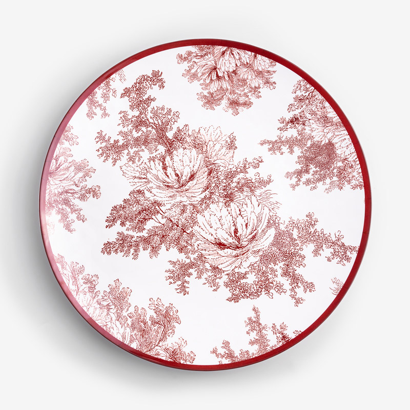 緋紅盛宴 48cm 合成樹脂大圓托盤│白│單品_1
