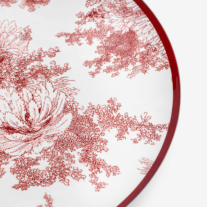 緋紅盛宴 48cm 合成樹脂大圓托盤│白│單品_3