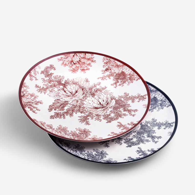 緋紅盛宴 48cm 合成樹脂大圓托盤│白│單品_4