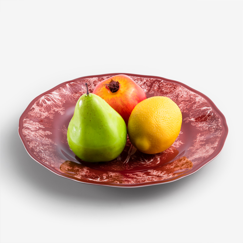 WAGA Crimson Red 28cm Melamine Round Dinner Plate | Elephants_5