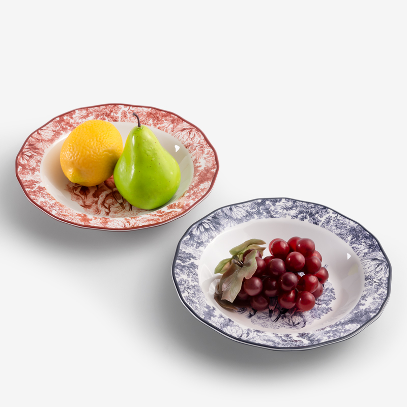 WAGA Crimson Red 23cm Melamine Round Soup Plate | Elephants_4