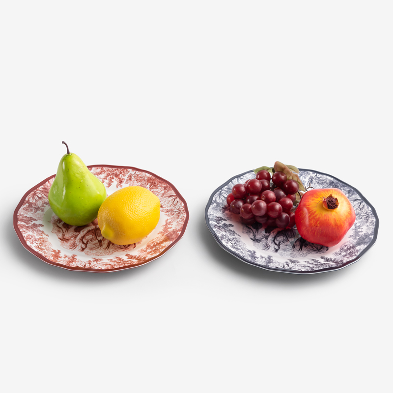 WAGA Cobalt 23cm Melamine Round Salad Plate | Elephants_3
