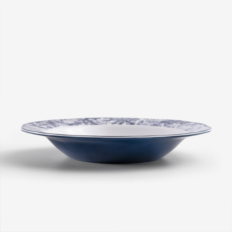 WAGA Cobalt 23cm Melamine Round Soup Plate | Elephants_2