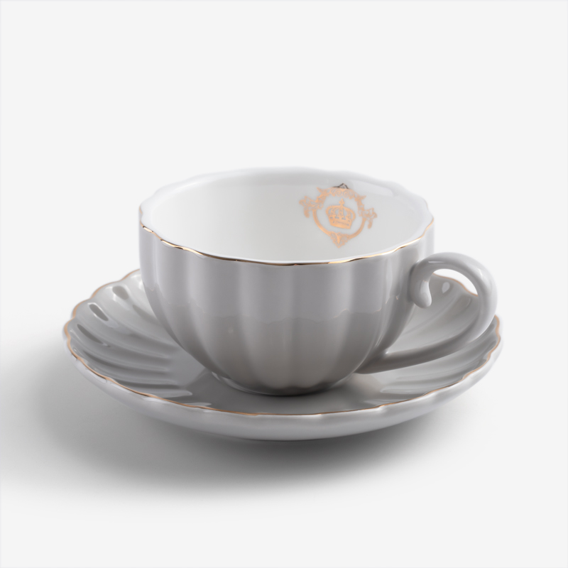 Peddle 21cm Ceramic Teacup Set | Gray_0