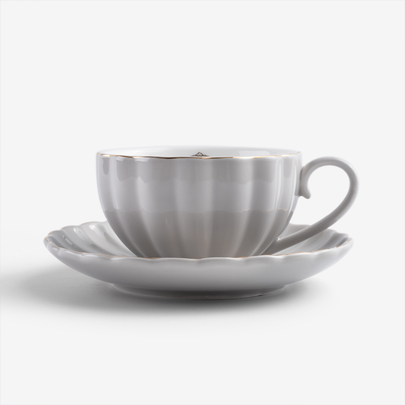 Peddle 21cm Ceramic Teacup Set | Gray_1