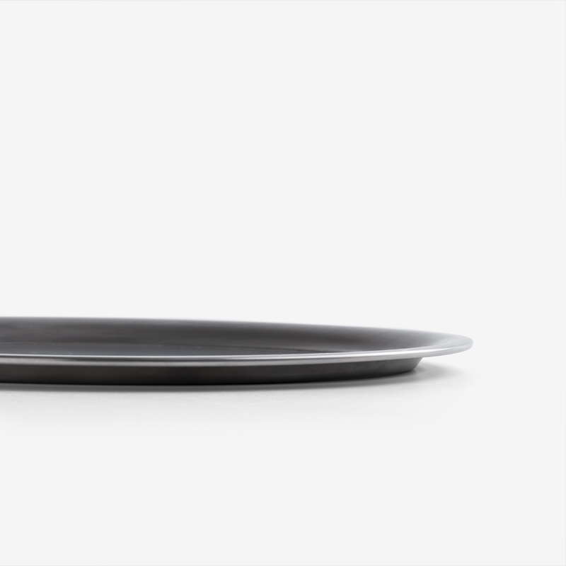 WAGA 銀絲線紋 28.5cm 金屬橢圓托盤│單品_2