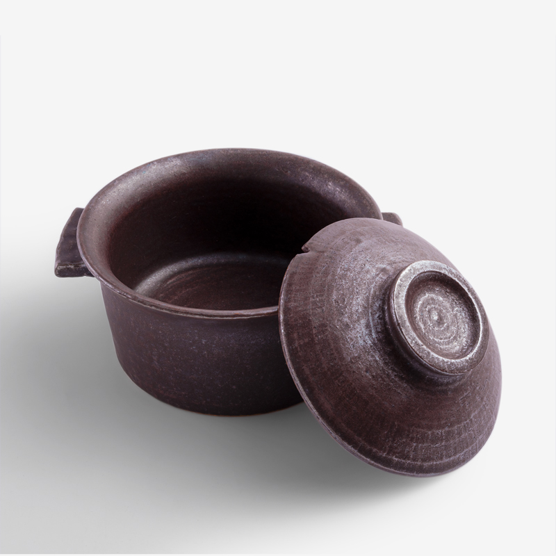 Handmade Fire 20cm Ceramic Pot | Brown_0