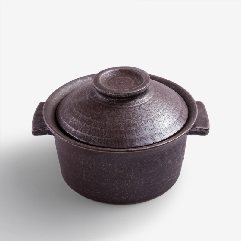 Handmade Fire 20cm Ceramic Pot | Brown_1